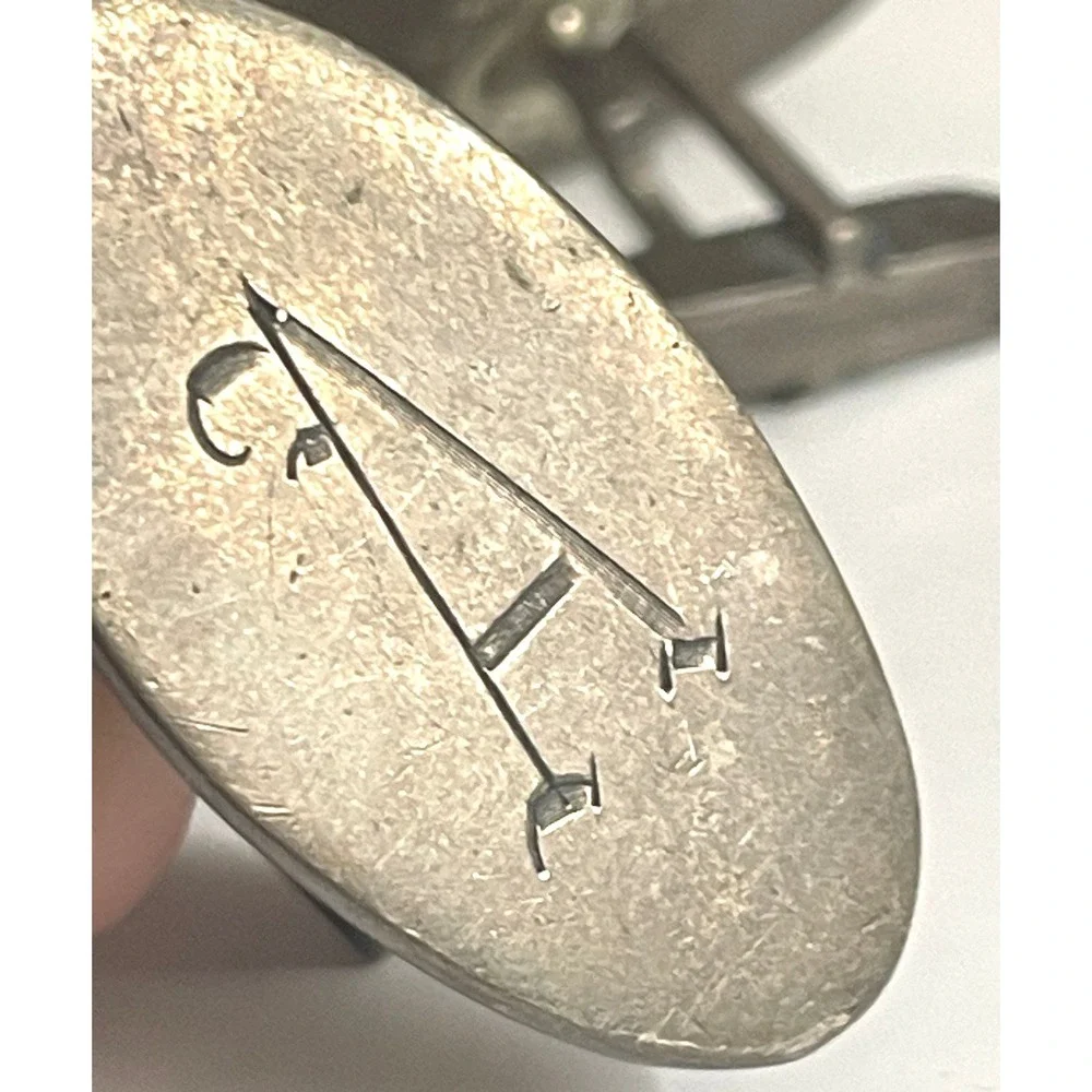 Vintage Sterling Silver Cufflinks F&S Fenwick & Sailors Monogram A 925‎ Patented